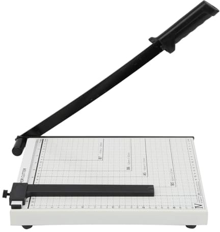 Mediawave Store Tagliacarte A4 Professionale a Leva – Ghigliottina per Carta con Righello, Griglia Calibrata, Blocco Sicurezza – Taglio Preciso per Ufficio, Scuola e Hobby