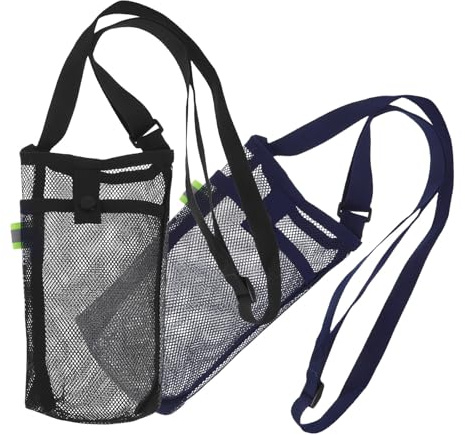UTHCLO 2 Pezzi Borsa Porta Bottiglia d Acqua Tracolla Unisex in Rete Resistente Portaborraccia Leggera e Portatile per Escursionismo Viaggi e Sport all Aperto Nero