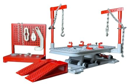 Fenteer Kit de elevación de Garaje para Diorama a Escala 1/64, Accesorios para escenas DIY, Modelo Compacto de Herramienta de reparación de automóviles,