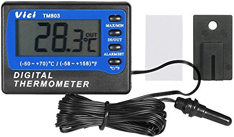 Termometro da frigorifero con allarme doppia sonda digitale Modello TM803 batteria Congelatore digitale per acquario Conservazione frigorifera per frigorifero