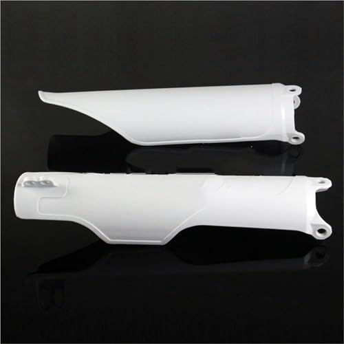 Fundas de Horquillas para Motos Protectores de Horquilla Delantera plástico para Honda CRF CR 125 250 450 RX CRF250 CRF450 CR125 93-2018(White)
