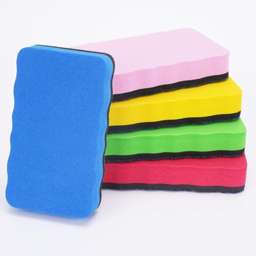 10 Stück Whiteboard Schwamm Magnetisch Magnetische Whiteboardlöscher 10x5x2cm Whiteboard Reiniger Schwamm für Whiteboard, Radierer für Klassenzimmer, Büro und Zuhause