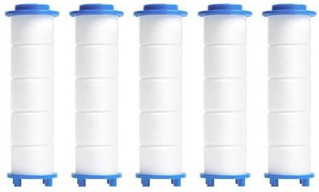 5 Pièces Filtre de Douche, Filtre Pommeau deDouche, Cartouche PP avec Billes de Sulfite de Calcium, Shower Head Filter, Pomme deDouche Filtrante, Pommeau Douche Filtre, Remplacement Facile