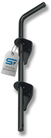 SCHARTEC® Torriegel Boden schwarz 305 mm Einrastfunktion Bodenschieber für Tore Bodenriegel Gartentor Bolzenriegel Tor