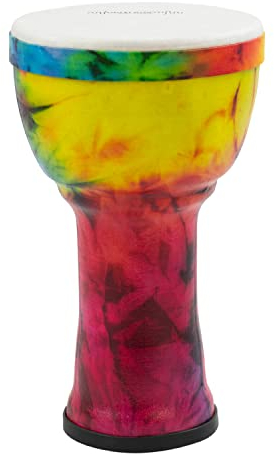 World Rhythm - Djembe Afrikanische Handtrommel -Synthetik 7 Zoll - Regenbögen - MDJ008-RD