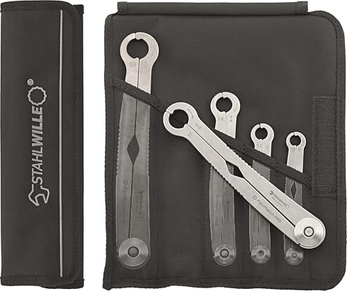 STAHLWILLE 240/5 | FastRatch Ratschenschlüssel Set 5-tlg. | offener Ringschlüssel mit Ratschenfunktion, Maulschlüssel | in Rolltasche | Made in Germany