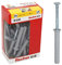 Fischer 508276 Tasselli Prolungati a Battere, Fissaggio a Percussione con Chiodo Premontato per Pieno, Semipieno e Calcestruzzo, Grigio, 8 x 60 mm