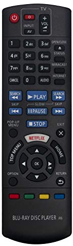 ALLIMITY N2QAYB001031 Télécommande Remplacer pour Panasonic Blu Ray Disc Player DMP-BDT280 DMP-BDT370 DMP-BDT374 DMP-BDT375 DMP-BDT380 DMP-BDT381 DMP-BDT383 DMP-BDT384 DMP-BDT385