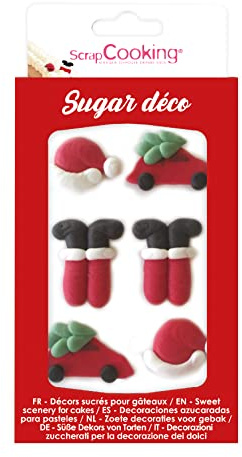SCRAP COOKING Décor Sucrés Père Noël Pour Gâteaux, Pâtisseries,19 g - 6997