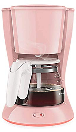 SMSOM 6 Copa Cafetera, Pequeño Goteo Cafetera, Compacto Trabajo en Silent, café Brewer con el pote del café, Placa de Calentamiento y Filtro extraíble for el hogar y la Oficina