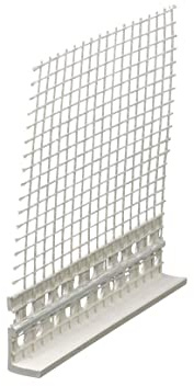 25 x Handelskönig Abschlussprofil PVC 10 mm WDVS Putzabschluss 2 m x 25 Stab = 50 m Abschluss Kantenprofil Fassade 200 cm