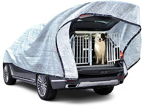 Schattennetz Auto, Alunetz Auto Hund, Schattennetz Auto Hund 85% Verdunkelungsstoff, Reflektierender Aluminium-Schirmstoff, Auto Sonnenschutz Hund, UV-Schutz-Sonnenschutz (4x6m)