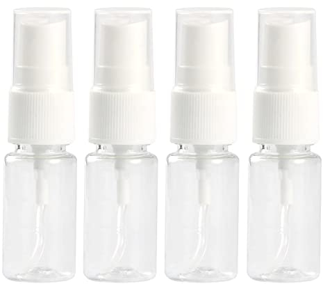 IRYNA 4Pcs 10 ml Spray Bottles, Mini Travel Bottles Refillable Perfume Atomiser Bottle Glass Mist Empty Bottle for Travel