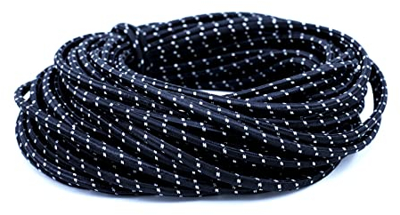 Expanderseil 25 Meter Durchmesser 8mm Gepäckspanner,Gummiseil für anhängerplane,Spanngummi,Spanngurte,Dehnbar Spanngurt,Befestigung Riemen,Gummiband,Für Transport Ladungsfixierung Planenseil(schwarz)