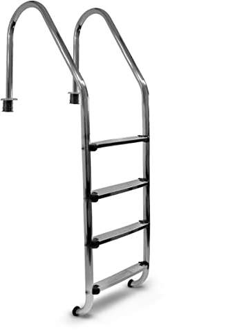 Paradies Pool® Edelstahl V2A Einhänge - Poolleiter Weitholm Tiefbecken für eingelassene Becken bis 150 cm Tiefe, Menge: 1