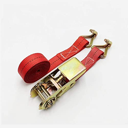 BioNyt Spanngurte, rote Spanngurte, Zurrgurte, große, kleine Fahrzeuge, gebündelte Ladung, Hochleistungsgurte (Größe: 10 m) (rot 10 m) (Color : Rosso, Size : 3m*4)