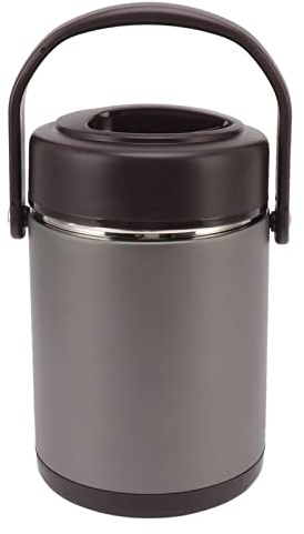 Tyenaza Récipient Alimentaire Isolé De 2 L – Boîte à Déjeuner Thermique Gris Foncé Avec Conception Multicouche En Acier Inoxydable Pour une Grande Capacité, Isolation Sous Vide