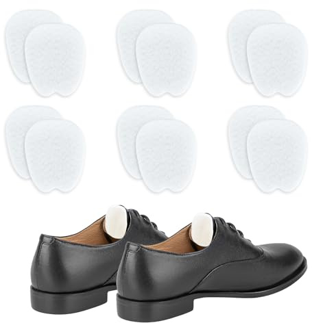 NICENEEDED 6 Paire de Protège-Langues en Feutre, Coussinet Adhésif pour Langue, Les Chaussures Souples Antidérapantes Blanches Insèrent des Coussinets Métatarsiens