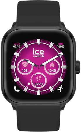 ICE-WATCH - Ice smart 2.0 Black - Schwarze Damenuhr mit Silikonarmband - 023066 (1.7)