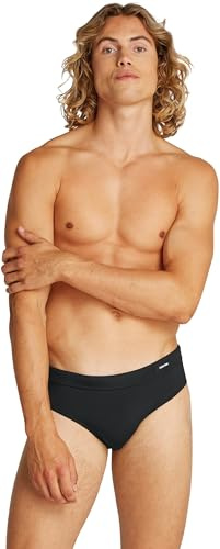 Calvin Klein Uomo Slip da Bagno Brief con Etichetta con Logo, Nero (Pvh Black), M
