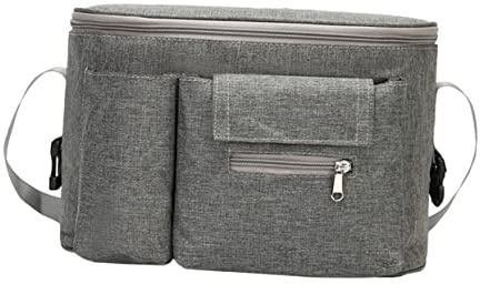 Beatifufu Bolsa de Pañales para Cochecito Manillar Firme y Nylon Resistente, Organizador Multifuncional para Biberones Adecuado para Uso en Desplazamientos y Guardería