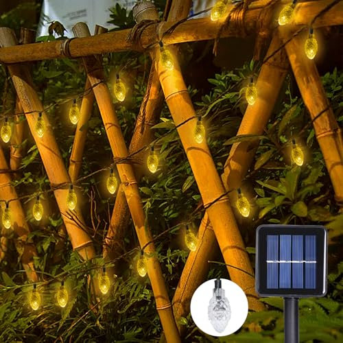 Glaxcidy Solar Lichterkette Außen, 39.3 Ft 100 LEDS Tannenzapfen Lichterkette mit 8 Modi, Wasserdichte Weihnachtslichter, Weihnachtsdeko für Party, Weihnachten, Gärten, Baumschmuck