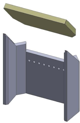 Heizgasumlenkplatte - Passend für Fireplace Kaminöfen inkl. Modellübersicht - Vermiculite feuerfest & hitzebeständig - Kamin Ofen Zubehör (369x260x25 mm)