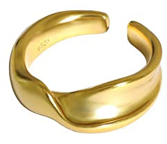 GENVQdf Knuckle Rings Set, Women's Silver Open Ring, Cross Twist Shape, Simple Joint Ring, Women's Jewelry(Gold)
