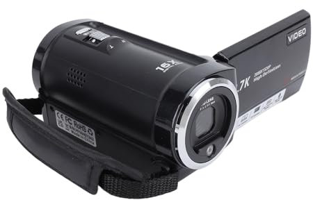 Videocámara Digital de 64MP 18X Full HD 1080P 30FPS 24.0 MP IR Visión Nocturna Vlogging Cámara Grabadora Pantalla IPS de 3.0 Pulgadas Videocámaras con Zoom 16X con Tarjeta SD de