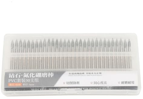 30 Stück Schleifstifte, 150er Körnung, Diamant-Schleifstifte, 3 mm Schleifnadel, elektrische Schleifköpfe, elektrische Schleifer, Schnitzwerkzeuge für die Gravur von Jadesteinen