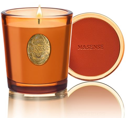 M&SENSE Duftkerze Noir Air,260g Duftkerzen im Glas Natürliche Soja-Kerze,55 Stunden Brenndauer,Weihnachten Kerzengeschenke für Frauen & Männer
