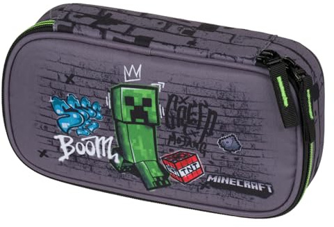 Baagl Federmäppchen Schulmäppchen Schreibwaren Kinder - Skate Minecraft