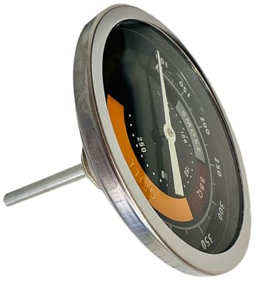 Stainless Steeel Thermometers Analog Oven Thermometers Temperature Test Meter For Meat BBQ Temp Gauge Large Display Stainless Steel