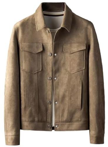 Chaqueta de piel para hombre, chaqueta de motero, chaqueta de ante, chaqueta de piel sintética, chaqueta de aviador, cómoda chaqueta de camionero, cargo, talla grande, chaqueta de ocio, chaqueta de