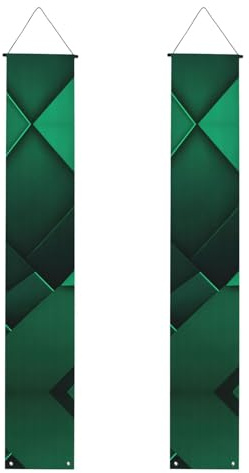 Veranda-Banner mit geometrischem Druck, Schwarz und Gold, Outdoor-Banner, Thanksgiving-Dekorationen, für alle Feiern