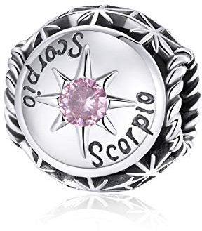 Silverhalsband,Zodiac S925 Sterling Silverhalsband För Kvinnor Elegant Dam Zirconia Halsband Kristall Månstenshänge Halsband Presentsmycken För tjejer Födelsedagspresent