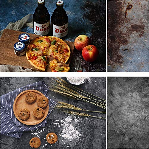 Selens 56x88cm 2 in 1 Hintergrund Retro Alter Stil Beton Zement Wand Textur Flatlay Tischplatte Fotografie Doppelseitiger Hintergründe für Gourmet Blogger, Kosmetik, Online Shops Produktfotografie