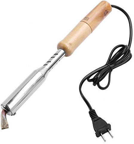 Lötkolben-Kit, 1 Stück 220 V elektrischer Lötkolben, wunderschön geschweißter Meißel, spitz, Holzgriff, gutes Lötwerkzeug, schnelle Aufheizzeit für das Schweißen von