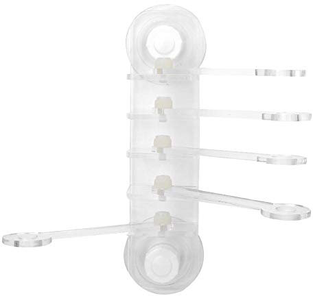 YOUTHINK Korallen Rack Basis, 5 Loch Frag Rack Basis Acryl Transparent Aquarium Fünf Klauen Lebensbaumform Koralle SPS Korallenhalterung Stönder Ornament Zubehör für Aquarien