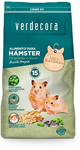 Verdecora Alimento para Roedores - Comida Hamster - Ingredientes 100% Naturales - Bienestar y Desarrollo Saludable para tu Mascota (1kg) (Portes INCLUIDOS)