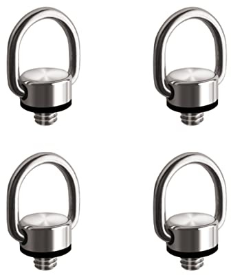 4Pack Stainless Steel Camera D Ring Screw Carabiner Clip 1/4-20 Camera Mount Screw for Tripod DSLR Quick Release Wrist Strap Sling