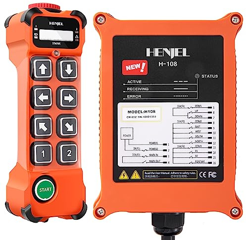 Drahtlose Kran Fernbedienung für Elektrischer Hebezeug Brückenkran 8 Kanal Tasten Lkw Kran Industrielle Fernsteuerung Funk Sender und 220V 380V Empfänger