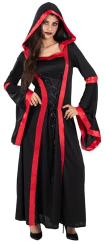Funidelia Disfraz de vampiresa sacerdotisa para mujer, Incluye vestido con capucha - Traje para adultos para fiestas, Carnaval y Halloween - Talla XXL