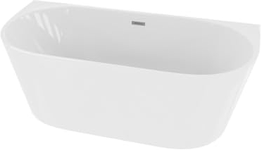 LAVITA Freistehende Wandbadewanne Caldera 1600 Acryl 160x75x58 cm Badewannen Rechteckige Form Moderne Acryl-Wanne Freistehend 2 Personen 250 L Antimikrobielle Beschichtung Weiß Glanz