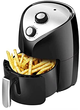 Freidora de aire, freidora de aire pequeña de 2,6 cuartos, freidora de aire con menos aceite, horno de freidora de aire de 1000 W, cocina para pizza, cesta para freír antiadherente, protección co
