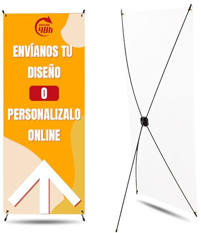 X-Banner Personalizado 60x160 cm - Expositor Publicitario con Impresión en Lona de 450g - Soporte Ligero de Interior para Bodas, Comuniones, Eventos y Negocios
