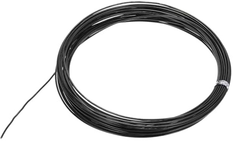 QUARKZMAN Eloxierter Basteldraht 1.2mmx10m Aluminiumdraht Draht zum Basteln Schmuckdraht Basteldraht Metallgedächtnis Flexibler Handwerksdraht für Schmuck Dekokranz DIY (41 AWG, Schwarz)