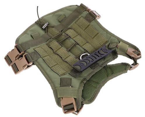 COSMEVIVI Hundeweste Trainingsgeschirr Aus Strapazierfähigem Material Verstellbar Grünm 40-60kg Für Deutsche Schäferhunde Outdoor