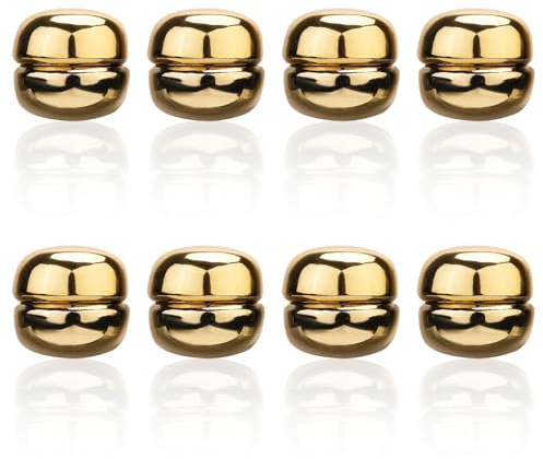 Lot de 8 épingles magnétiques puissantes pour hijab – Boutons multi-usages sans accroc, fermoir d'écharpe, broche sans épingle pour vêtements pour femmes (doré)