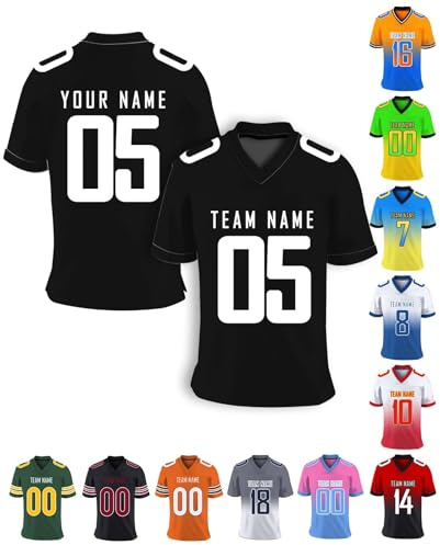 Maglia da football americano personalizzata con nome della squadra e numero, maglie da allenamento personalizzate per uomini, ragazzi, donne e bambini, L